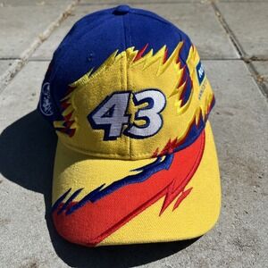 VTG 90s Nascar Racing #43 Richard Petty Hat Strapback Adjustable Multicolors Cap